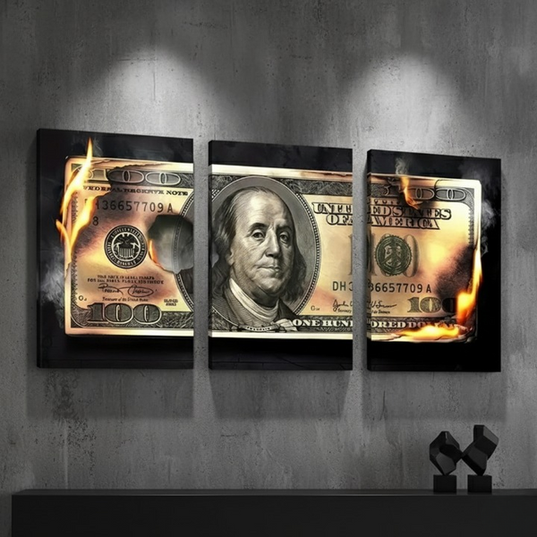 Dollar Wooden Sticky Wall Art – 3 Piece