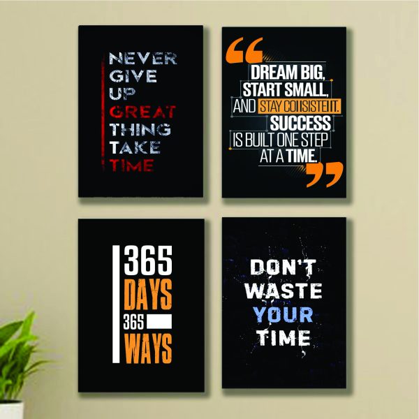 4pcs Motivational Sticky Photo Tile