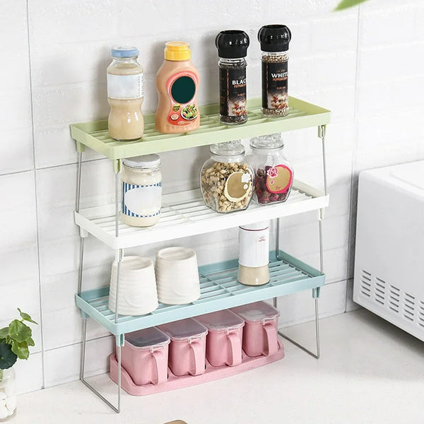 Cabinet Shelves Foldable Shelf Stand