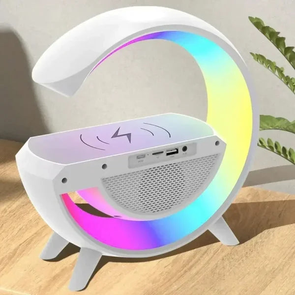 Multi-functional Speaker G Shaped Lamp [Led Clock Display Screen]