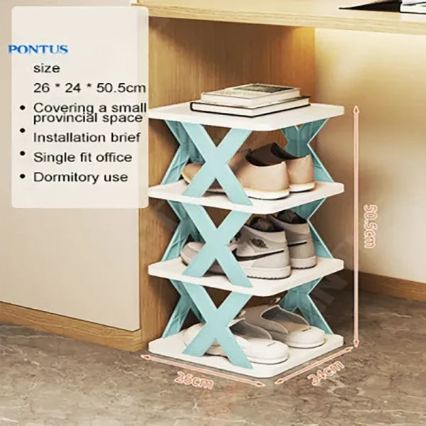 Stackable Shoe Rack – Multi-layer Plastic Shoe Organizer