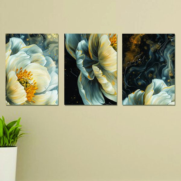 Set Of 3 Wall Art Wooden Photo Tile