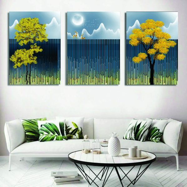 Set Of 3 Wall Art Wooden Photo Tile Frames For Wall Decor