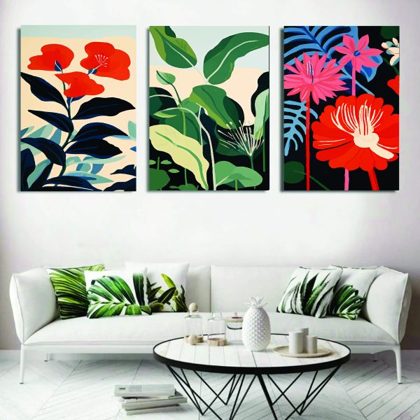 Set Of 3 Wall Art Wooden Photo Tile Frames For Wall Decor