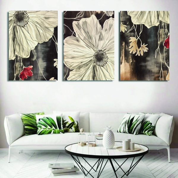 Set Of 3 Wall Art Wooden Photo Tile Frames For Wall Decor