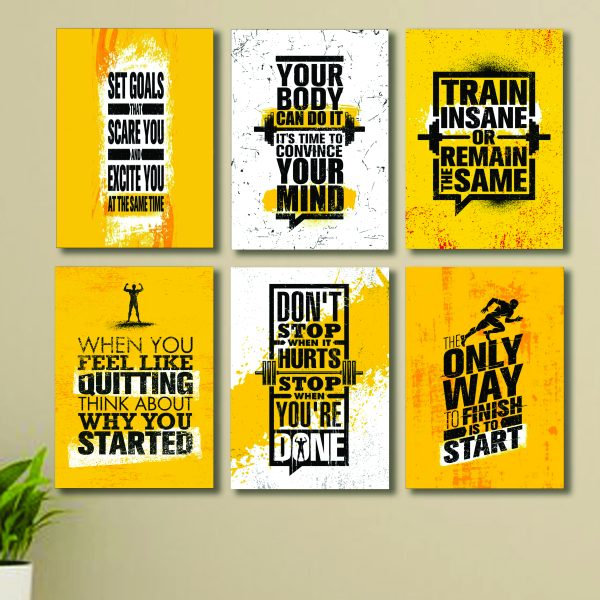 Set Of 6 Wall Art Wooden Phototile Frames